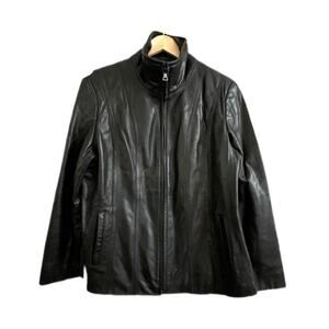 Great Condition Avanti Black Leather Jacket Size L